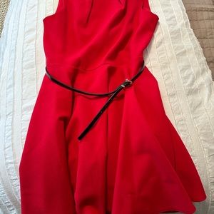 A line/ fit and flare ModCloth dress with belt